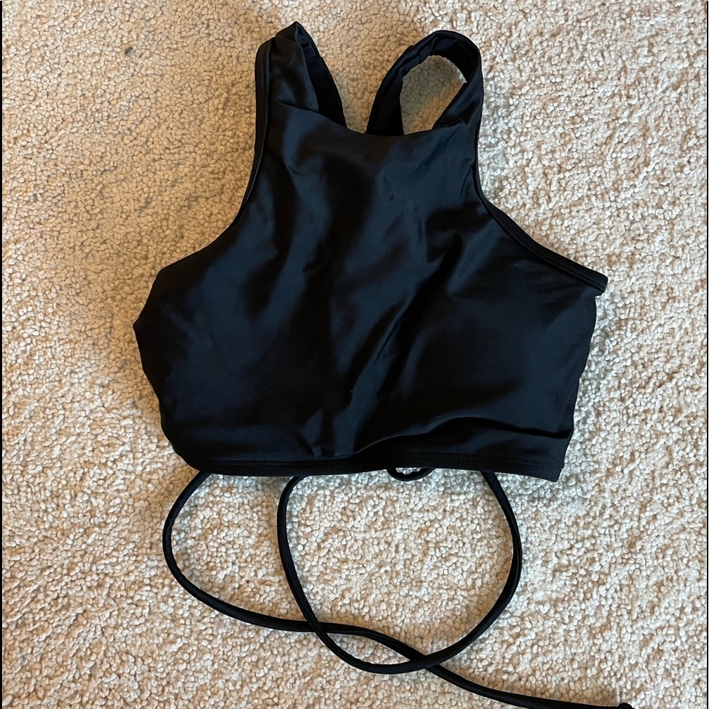 Black Highneck Bikini Top